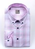 Obrázek Bílorůžová fialová pánská košile se vzorem káro SEIDENSTICKER, SLIM FIT