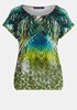 Obrázek Betty Barclay triko palmový list, zelené, mix barev