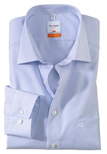 Obrázek Olymp košile mod/bílá s jemným vzorem, prodl. rukáv, modern fit